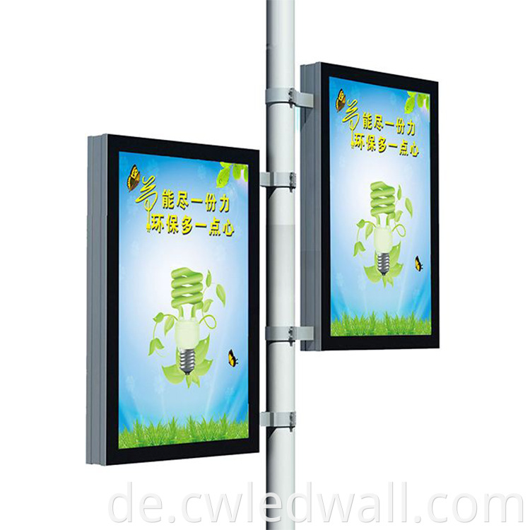 Outdoor Led Wall Billboards P4 Pole Display